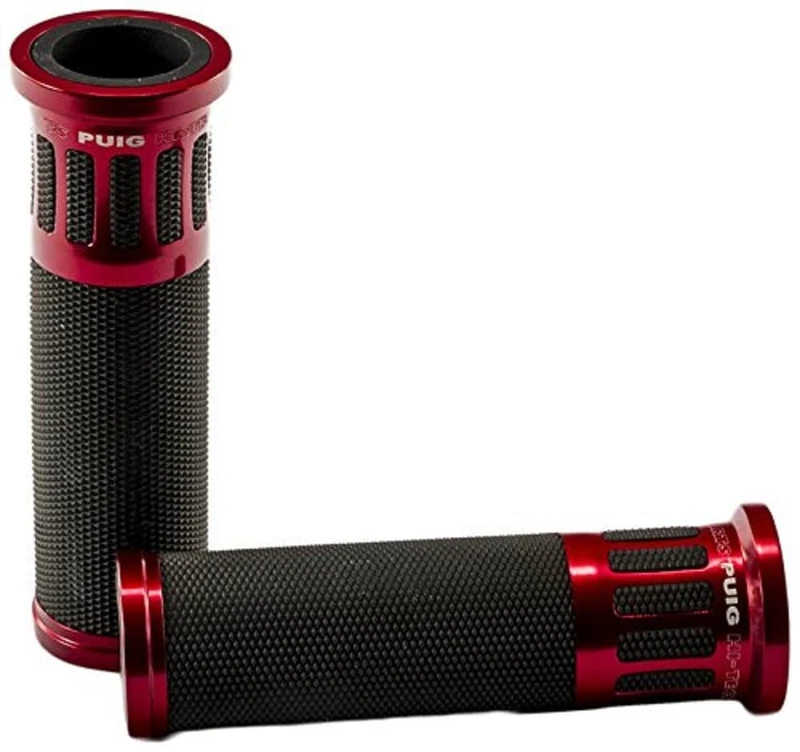 Puig 5879R Grips Racing Set, Red, 119 mm