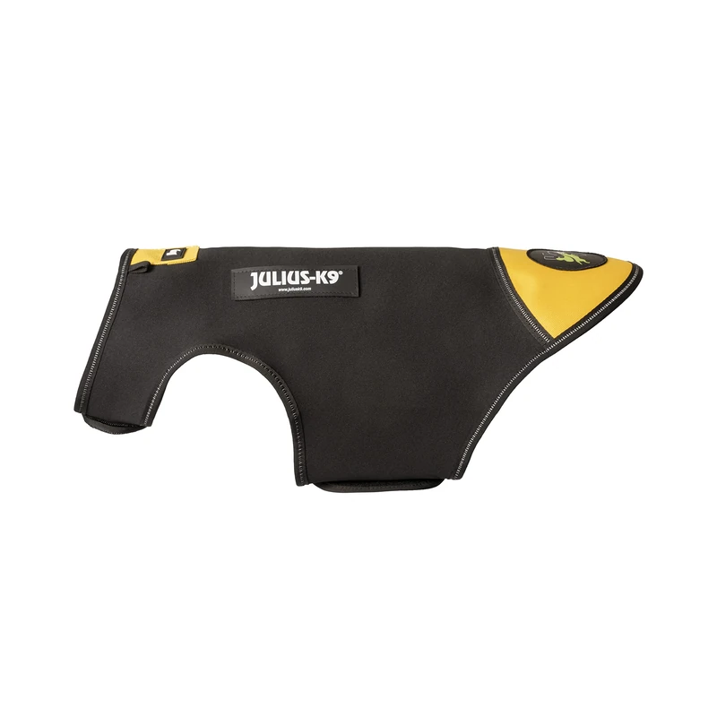 Julius-K9 IDC Neoprene Dog Jacket - Black/Yellow - Size M