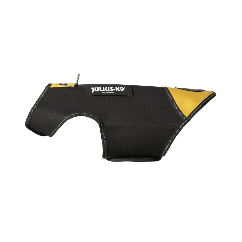 IDC Neoprene Dog Jacket, Size: S, Black and Yellow
