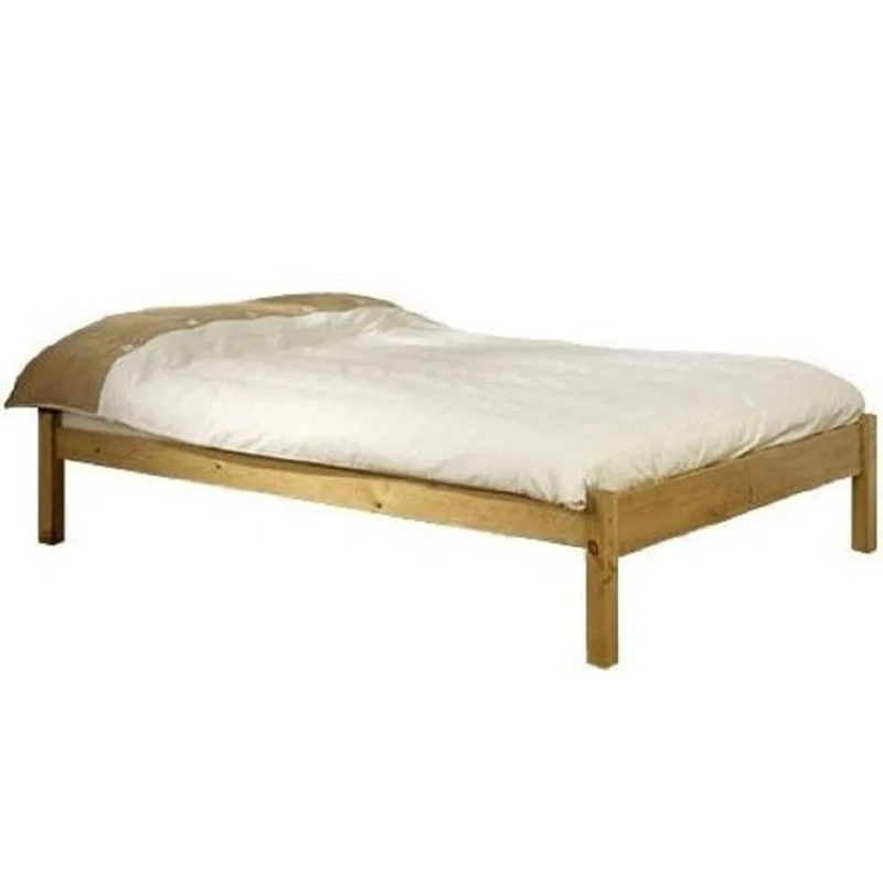STRICTLY BEDS&BUNKS Avon Pine Montessori Bed Frame including Sprung Mattress (20cm), 3ft Single