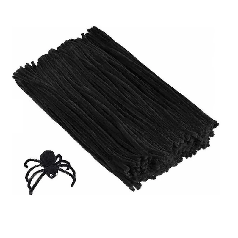 arkCraft Pipe Cleaners in assorted sizes and colours (150mm x 4mm, 100 x Black)