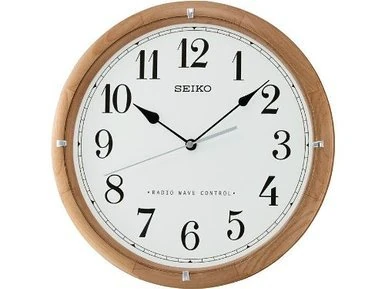 Seiko Radio Wall Clock Brown Wood (Alder) QXR208Z