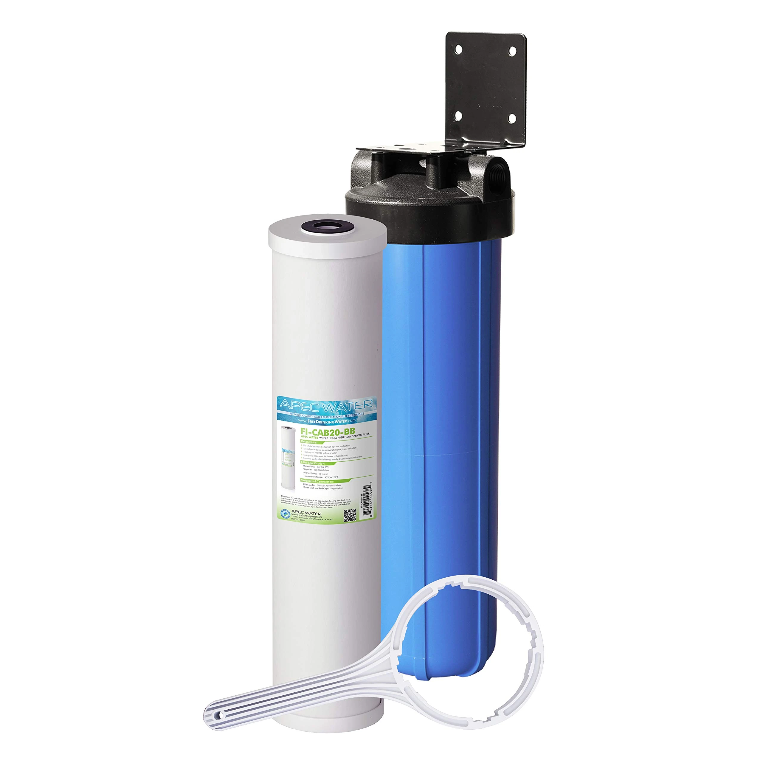 APEC Whole House Water Filter System with 20" Big Blue Carbon Filter (CB1-CAB20-BB)