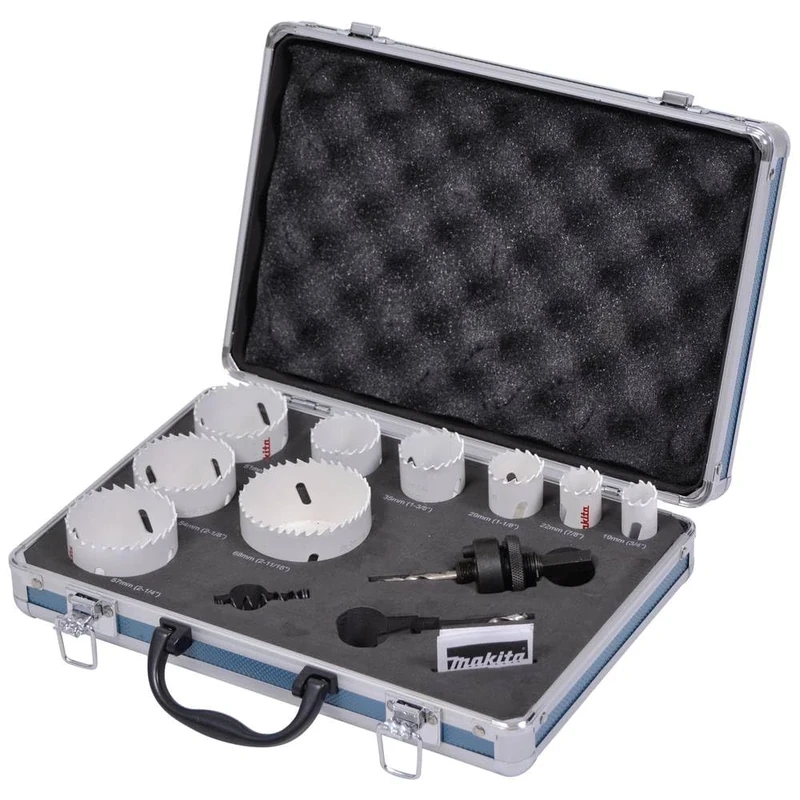 Makita D-47282 12 Piece Electrician Holesaw Kit, Silver, Large