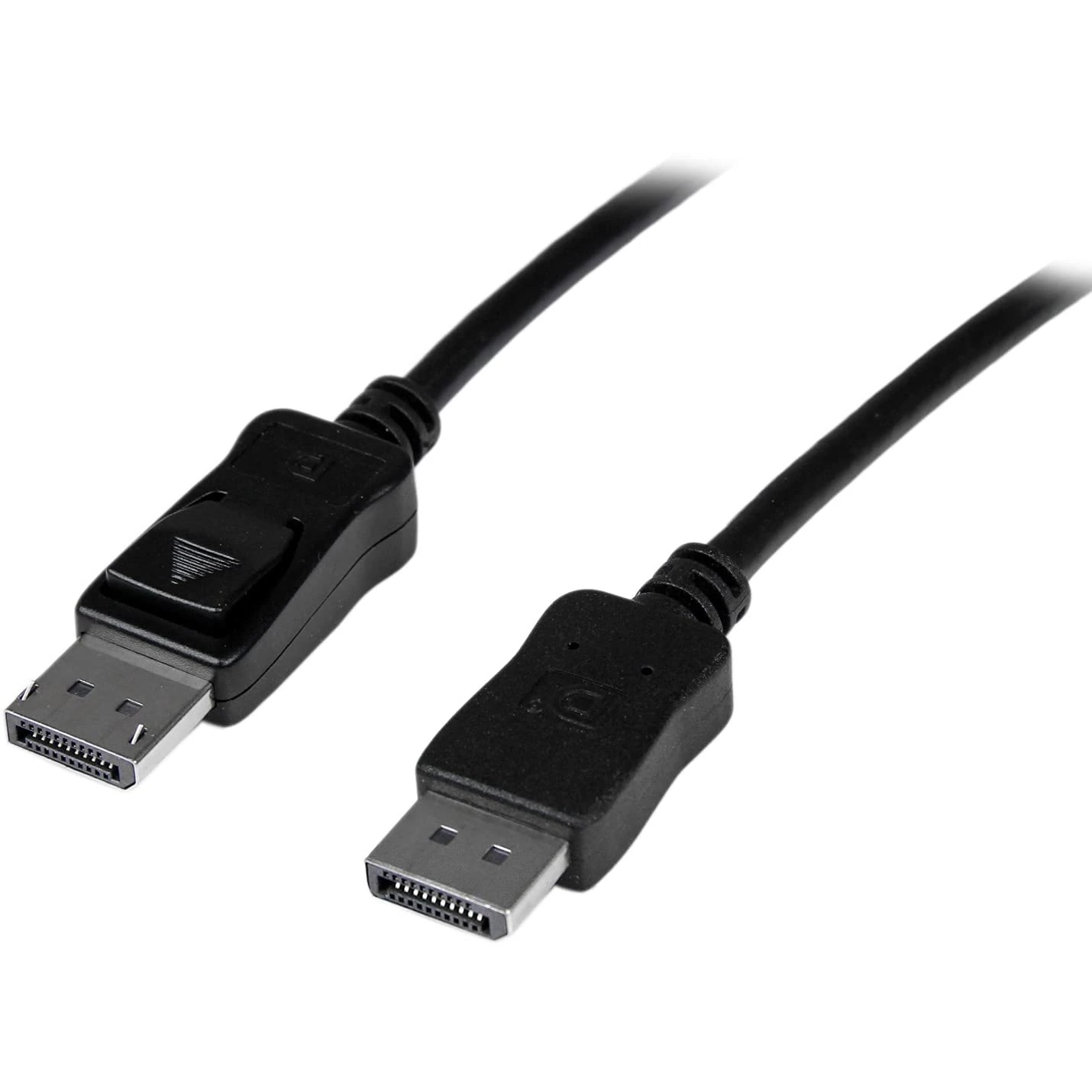 StarTech.com 30 ft DisplayPort 1.2 Cable with Latches - Active - 2560×1600 - DPCP & HDCP - Male to Male DP Video Monitor Cable (DISPL10MA) , Black