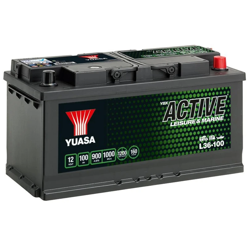 Yuasa L36-100 12V 100Ah 900CCA Maintenance Free High Performance Leisure & Marine Battery