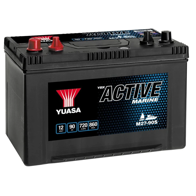 Yuasa YBXM27-90S 12V 90Ah 720CCA Maintenance Free High Performance Marine Battery
