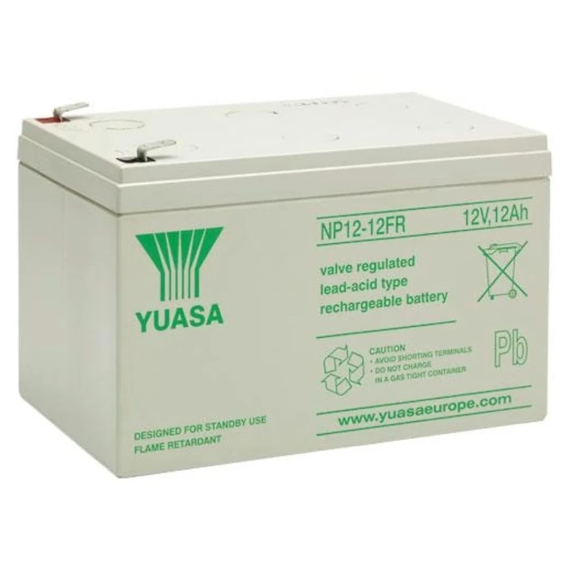 Yuasa NP12-12FR 12V Lead Acid Fire Retardant Battery, UPS Backup Alarm and Emergency Battery (Pack of 1)