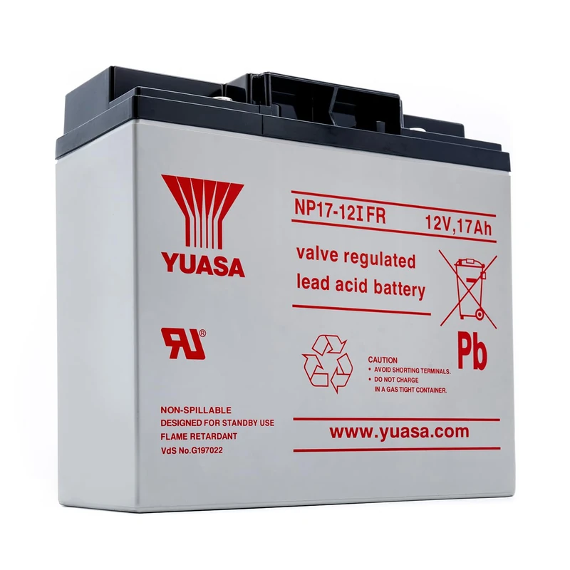 Yuasa NP17-12IFR 12V Lead Acid Fire Retardant Battery, UPS Backup Alarm and Emergency Battery (Pack of 1)