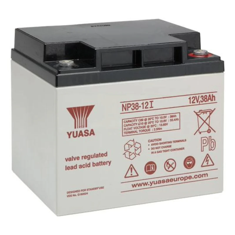 Yuasa NP38-12 12V Lead Acid Battery, UPS Backup Alarm and Emergency Battery (Pack of 1)