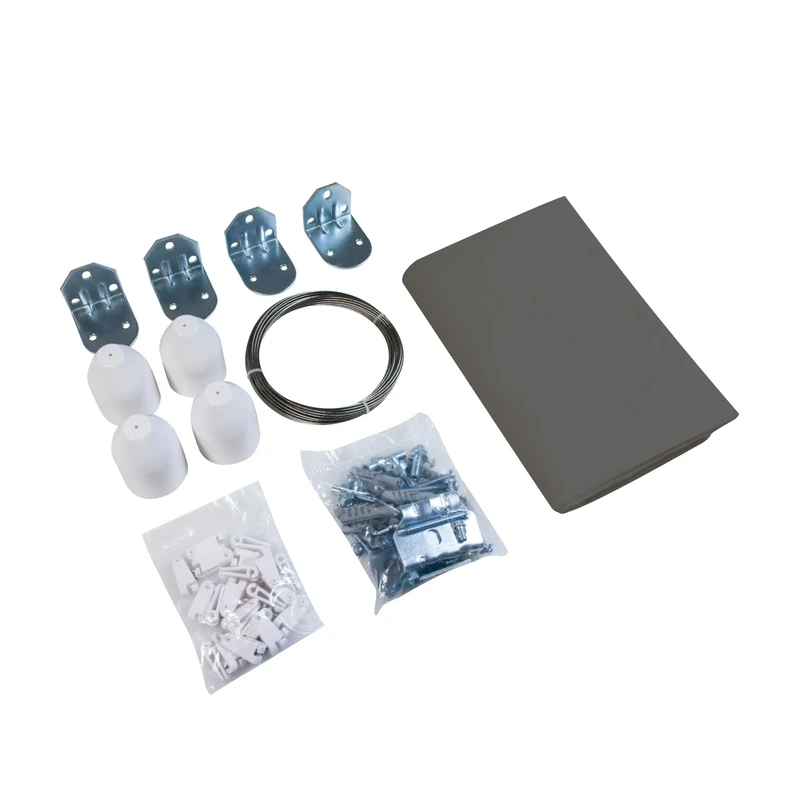 Windhager Awning for Rope Tensioning Technology Complete Set Including Sun Shade 270 x 140 cm Ideal for Pergola or Conservatory for Ideal Sun Protection Anthracite