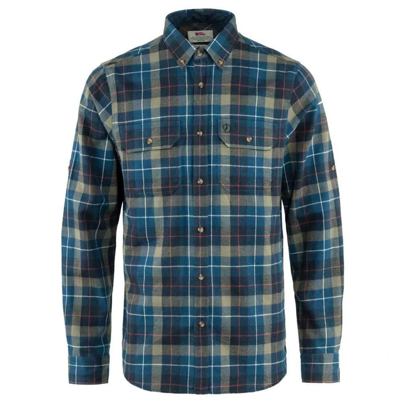 Fjallraven Singi Heavy Flannel Shirt M Long Sleeved T-Shirt - Blue, X-Small