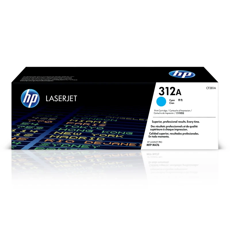 HP CF381A 312A Original LaserJet Toner Cartridge, Cyan, Single Pack