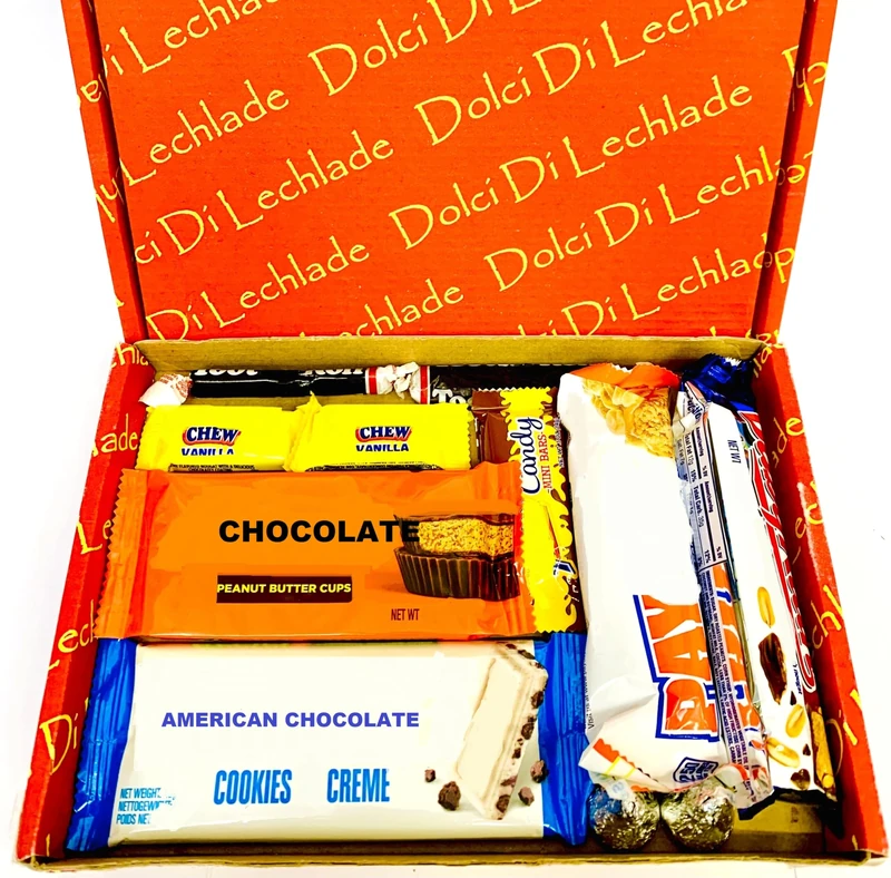 American Chocolate Gift Box By Dolci Di Lechlade Sweets USA Candy Dairy Chocolates Sweet Milk White Easter Eggs Present Peanut Butter Dark Valentines Day