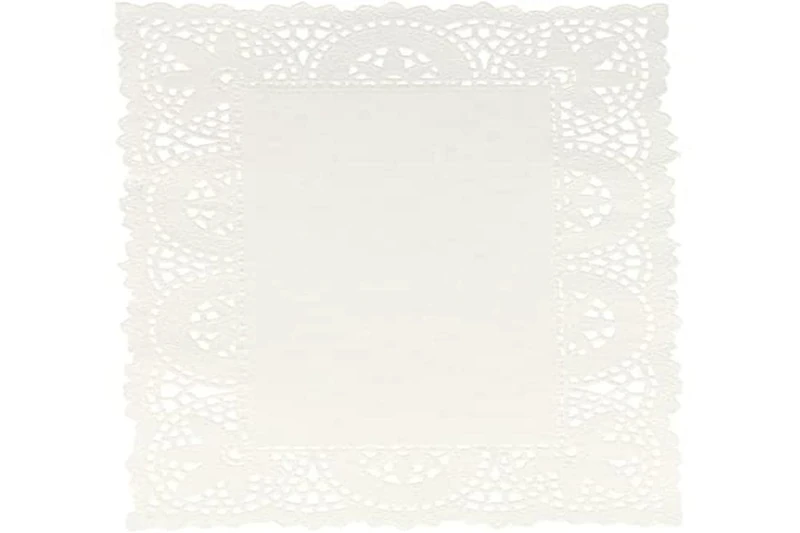 Garcia de Pou Rectangular Doilies, Paper, White, 37 x 26 x 30 cm
