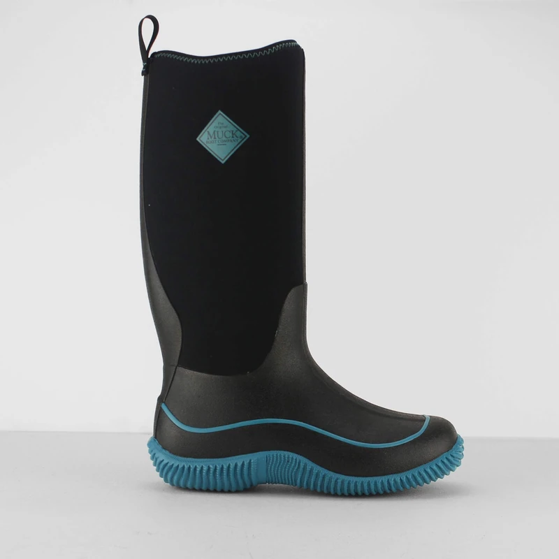 Muck Boots Hale, Women's Warm Lining Knee-High Boots Warm Lining Rain Boots, Black (Black/Harbor Blue), 6 UK (40 EU)