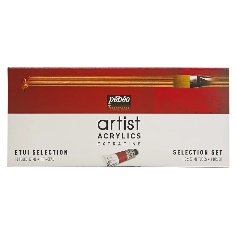 Pebeo 60 ml Artist Acrylics Ten Tube Set, Multi-Colour