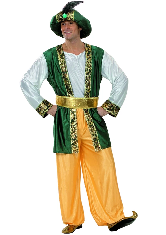 Ciao Adult Sultan Costume XL Verde/Oro/Bianco