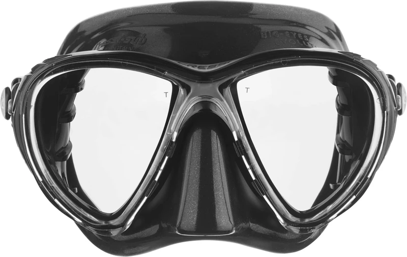 Cressi Big Eyes Evolution Diving Mask - Silicone Skirt for Snorkel Mask Fit - HD Lenses for Scuba & Snorkelling Clarity - Quick-Adjust Buckles for Adult Snorkel Set & Scuba Diving - One Size