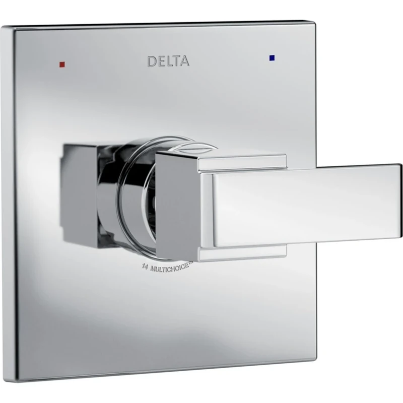 Delta Faucet Ara 14 Series Single-Function Shower Handle Valve Trim Kit, Chrome T14067 (Valve Not Included) - Image 1
