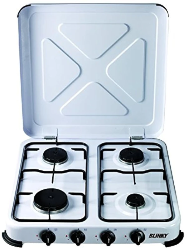 Blinky 9801004 LPG Gas Stove - White 4-Burner Cooktop