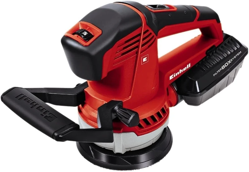 Einhell Random Orbital Sander TE-RS 40 E (400 W, 12.000-24.000 1/min Oscillation, 125 mm disc-ø, Active dust Extraction, Filter Box)