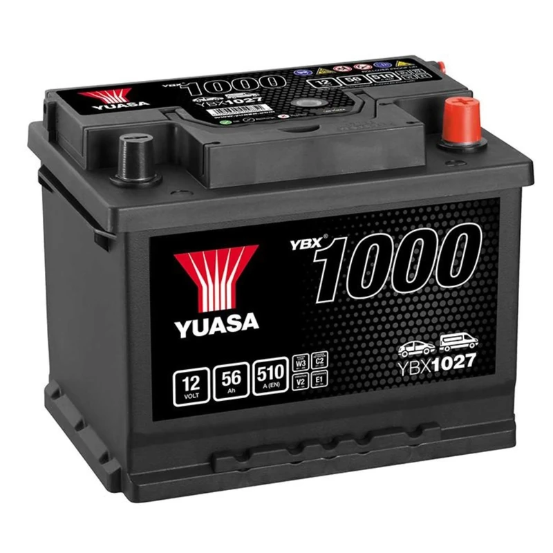 Yuasa YBX1027 12V 56Ah 510CCA Sealed Maintenance Free High Performance Car Battery
