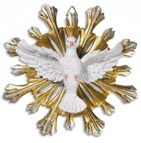 Confirmation Keepsake Gift Holy Spirit of God 7 Inch Wall Plaque Trinity Dove Statue - Image 1