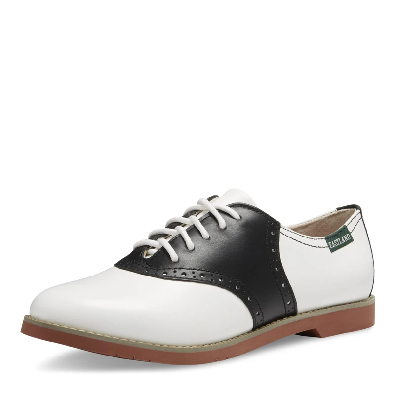 Eastland Women's Sadie Oxfords, Black White, 4.5 UK (37.5 EU )