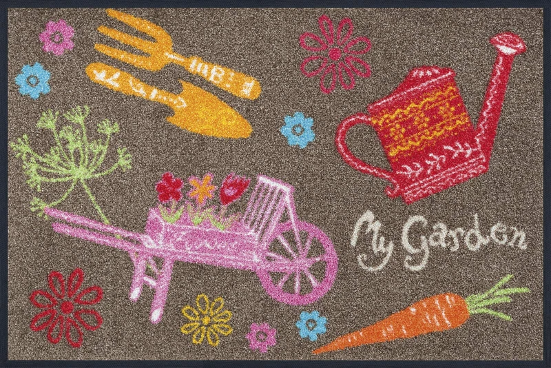 wash+dry Doormat, polyamide Back: nitrile rubber, Multicoloured, 50 x 75 cm