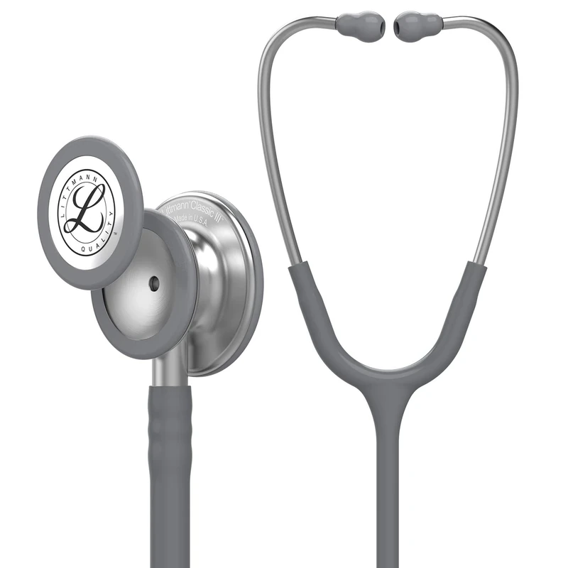 3M Littmann Classic III Monitoring Stethoscope, Gray Tube, 27 inch, 5621