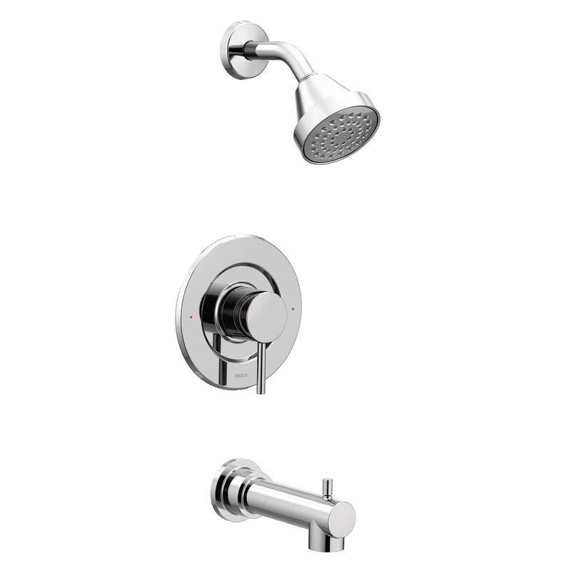Moen T2193EP Align Posi-Temp Pressure Balancing Eco-Performance Modern Tub and Shower Trim Kit Valve Required, Chrome, 0.5