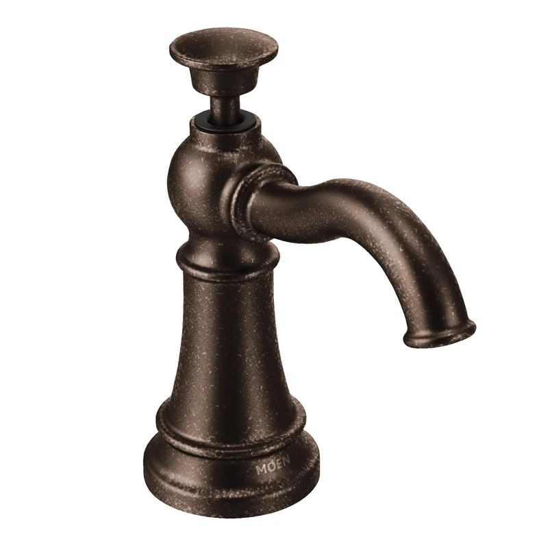 Moen Deck Mounted Kitchen Soap Dispenser with Above The Sink Refillable Bottle, Oil-Rubbed Bronze, 1.12