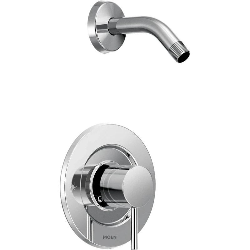 Moen T2192NHBN Align Posi-Temp Pressure Balancing Modern Shower Trim Kit Without Showerhead Valve Required, Brushed Nickel, .5