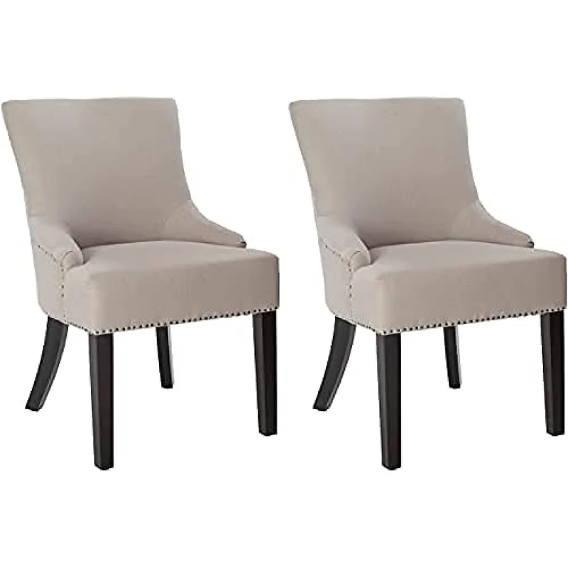 SAFAVIEH Set of 2 Wooden Dining Chairs, in Beige