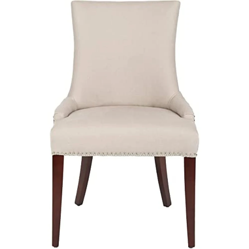 SAFAVIEH Set of 2 Wooden Dining Chairs, in Taupe