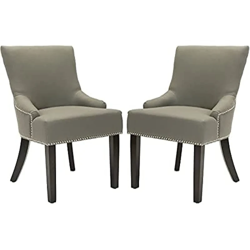 SAFAVIEH Set of 2 Wooden Dinning Chair, in Grey and Blue