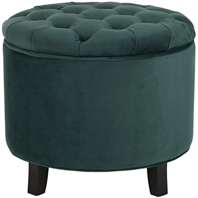 SAFAVIEH Upholstered Ottoman, in Marine, 55 X 55 X 50