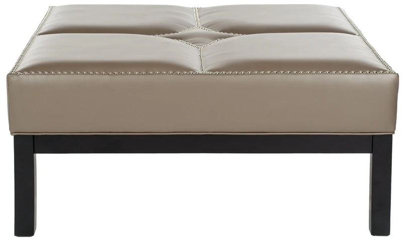 SAFAVIEH Upholstered Ottoman, in Clay, 95 X 95 X 45