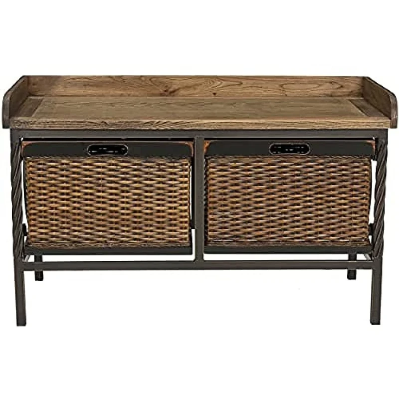 Safavieh Lily Storage Bench, Wood, Dark Walnut