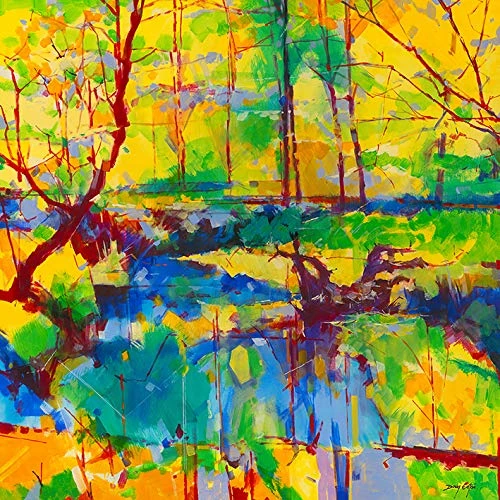 The Art Group "Old Tree Roots Doug Eaton Canvas Print, Multi-Colour, 85 x 85 x 1.3 cm