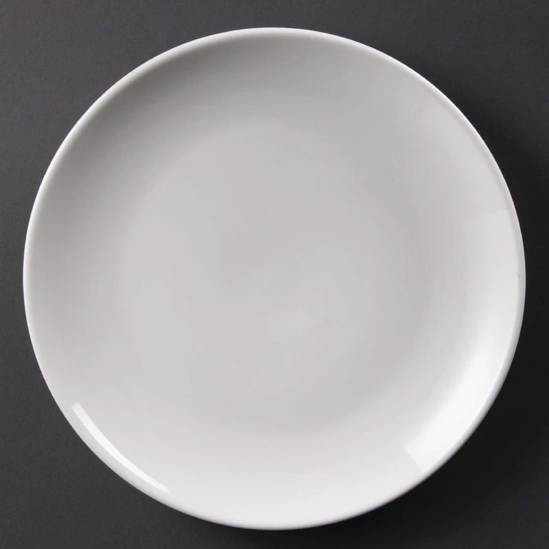 Olympia Coupe Plates Whiteware in Porcelain - White - 250(пїЅ) mm - 12 pc