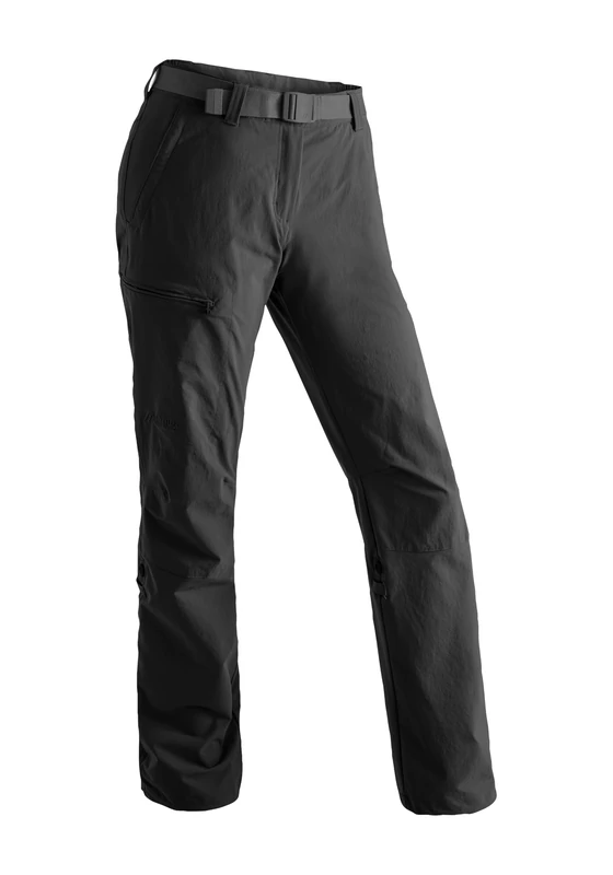 maier sports Lulaka, Women's Hiking Trousers, Water-Repellent Outdoor Trousers for Trekking and Hiking, PFC-Free, mSTRETCH pro 4 & dryprotec, Roll-up Function Black