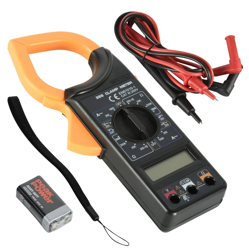 Electraline 59505 Digital Current Clamp, Orange/Black