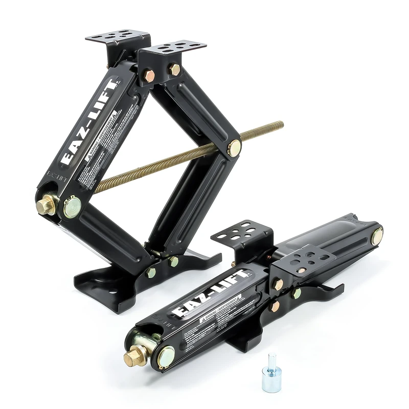 EAZ LIFT 20" RV Stabilizing Scissor Jack, Fits Pop-Up Campers and Travel Trailers - Pack of 2 (5,000lb rating) - 48800