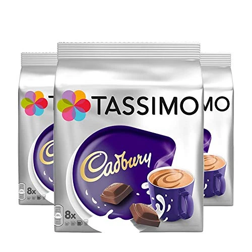 TASSIMO CADBURY Hot Chocolate x3 Packs, Total 24 T Discs Capsules - Image 1