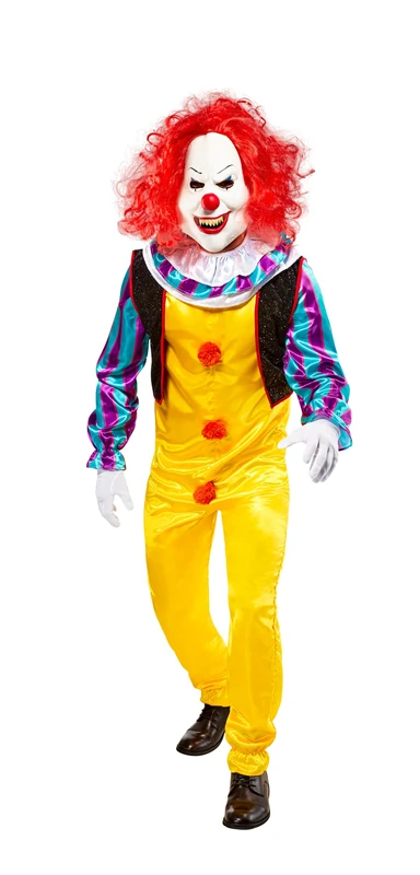 Rubie's Official Pennywise Deluxe Clown It The Movie, Adult Costume, XL, Yellow - Image 1