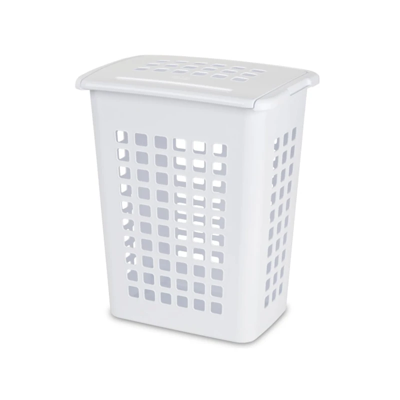 Sterilite White Laundry Hampers - 4 Pack Set with Lids