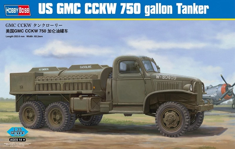 Hobbyboss 1:35 Scale US GMC CCKW 750 gallon Tanker Version Assembly Kit
