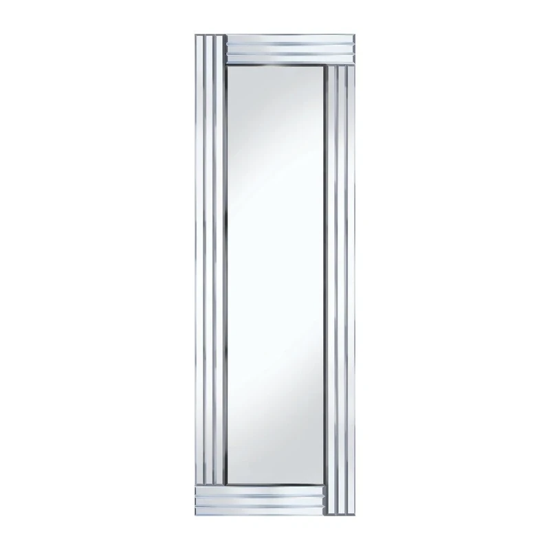 Barcelona Trading Grace Silver Glass Framed Full Length Bevelled Wall Mirror 48, 120 x 40, SWS001-1